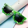 5pcs Retro Pixelated Glasses Lightweight Durable Plastic Frames for Po Booths Birthdays Bachelorette Parties Gaming Events
