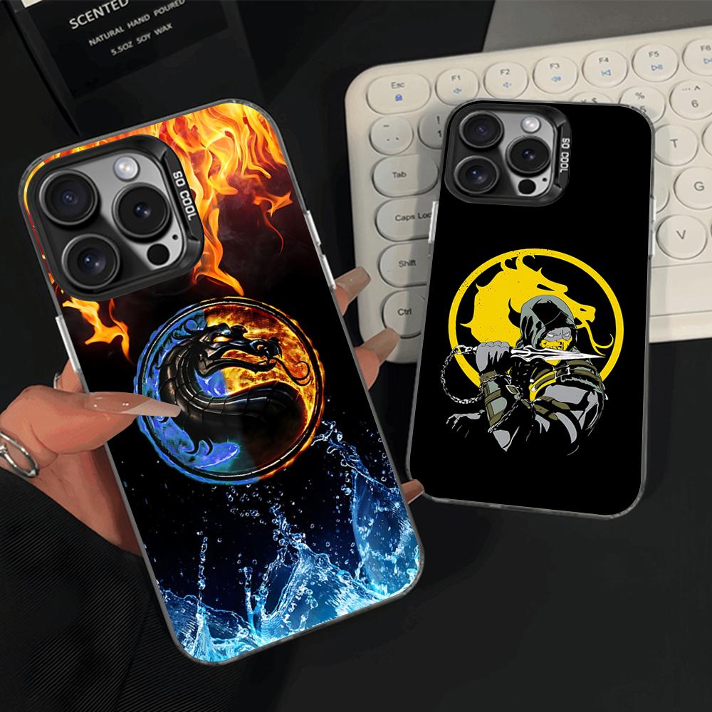 M-Mortal K-Kombat Logo Phone Case For iPhone 16,15,14,13,12,11,Pro,Max,Plus,Mini,XS,SE Anti Fall Black Matte Hard Bumper