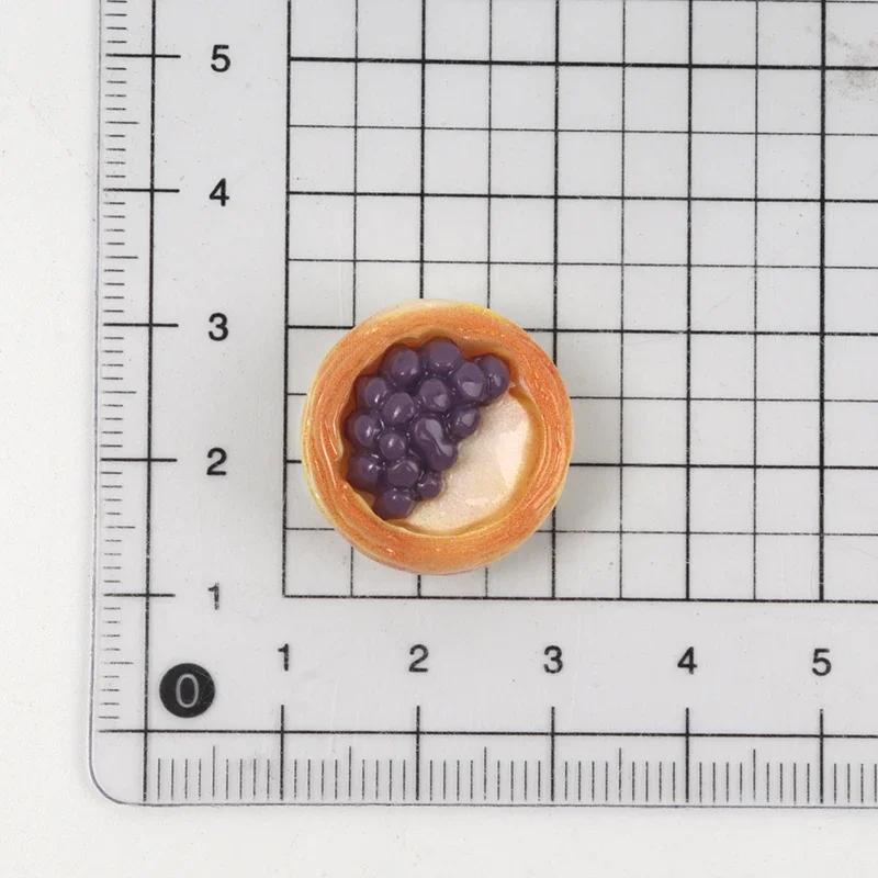 10/100Pc Resin Fruit Egg Tart Series Simulation Food Diy Scrapbook Decoration Crafts Dollhouse Accessories Keychains Materials
