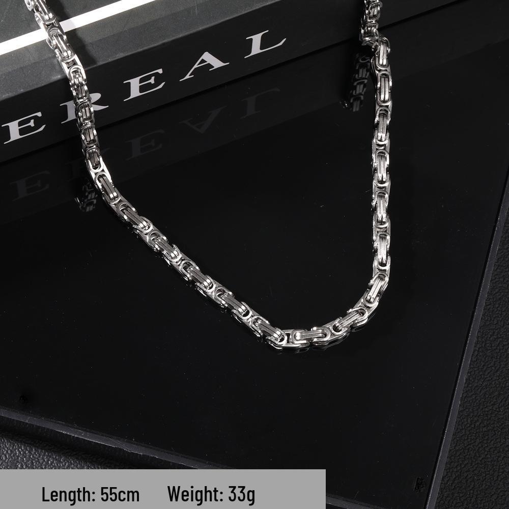 Мужское панк хип-хоп ожерелье из титановой стали - Стильная модная цепочка