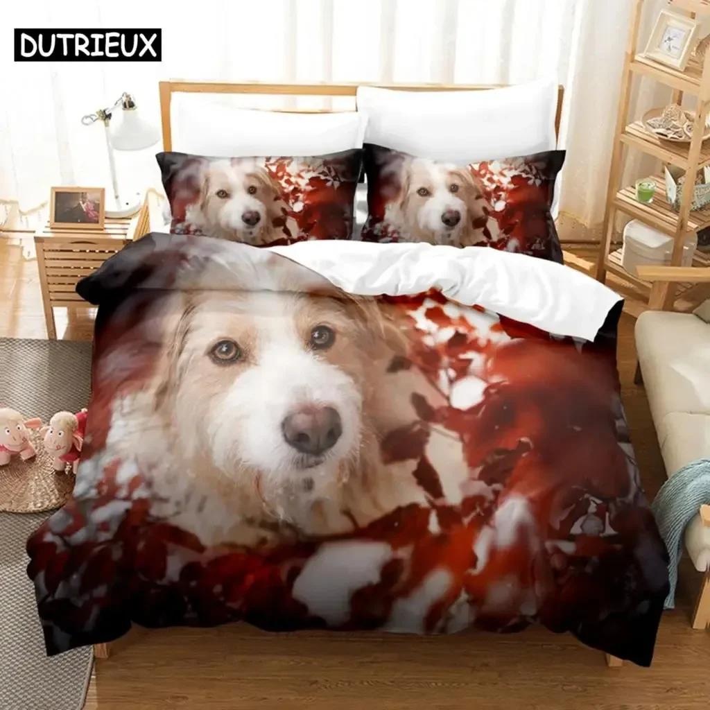 Kawai Kids Duvet Cover Set Double Bed 200X200 Queen Size Single Bedding Sets Dogs King Full Twin 3D Quilt Case Linen Pillowcase
