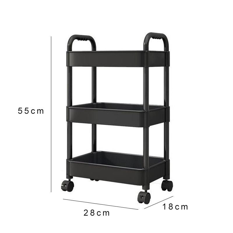 Household Multi-layer Small Cart Storage Rack Floor To Floor Kitchen Bedroom Bathroom Storage Rack Storage Rack With Wheels