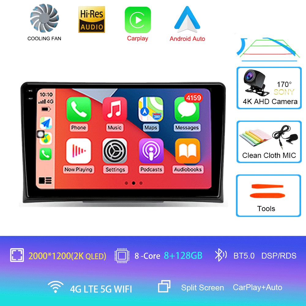 Autoradio Android 14 Carplay Auto Für Volkswagen Multivan T5 2003 - 2015 Multimedia Video Player GPS Navigation Stereo Head Unit