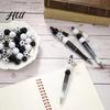 Football Themed Pen Supplies Beaded Ballpoint Kit, with Sports Beads DIY Craft Crafting for Students Creative Writing Stationery, Fans Kids
