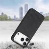 For iPhone 17 Pro Max Case Carbon Fiber Texture PU Leather + PC + TPU Phone Cover