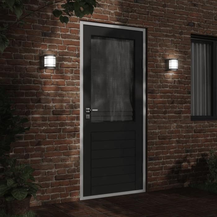 VidaXL Applique murale d'extérieur noir acier inoxydable, éclairage mural d'extérieur, lampe murale de jardin, applique 4006298