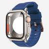 Cinturino in nylon + custodia per Apple Watch Custodia 44mm 45mm 41mm 40mm Copertura in vetro temperato Cambia in Ultra per iWatch Serie 8 7 SE 6 5 3