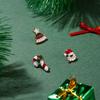 Christmas Brooch Pins Set Bell Snowflake Gift Box Snowman Deer Sock Crutch Tree Santa Claus Enamel Badge Jewelry For Women Men