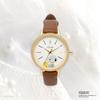 Fieldwork Women's Analog Snoopy Watch with Leather Strap, 2-Layer G, Brown, PNT-048-3