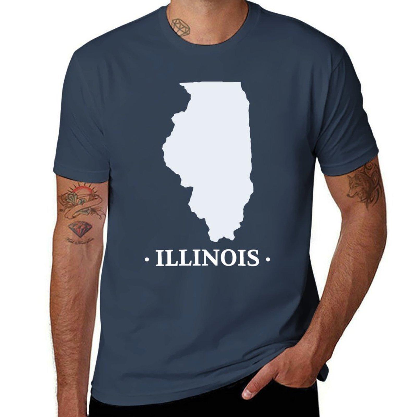 Футболка с принтом  Home to Illinois  Повседневная футболка с узором S