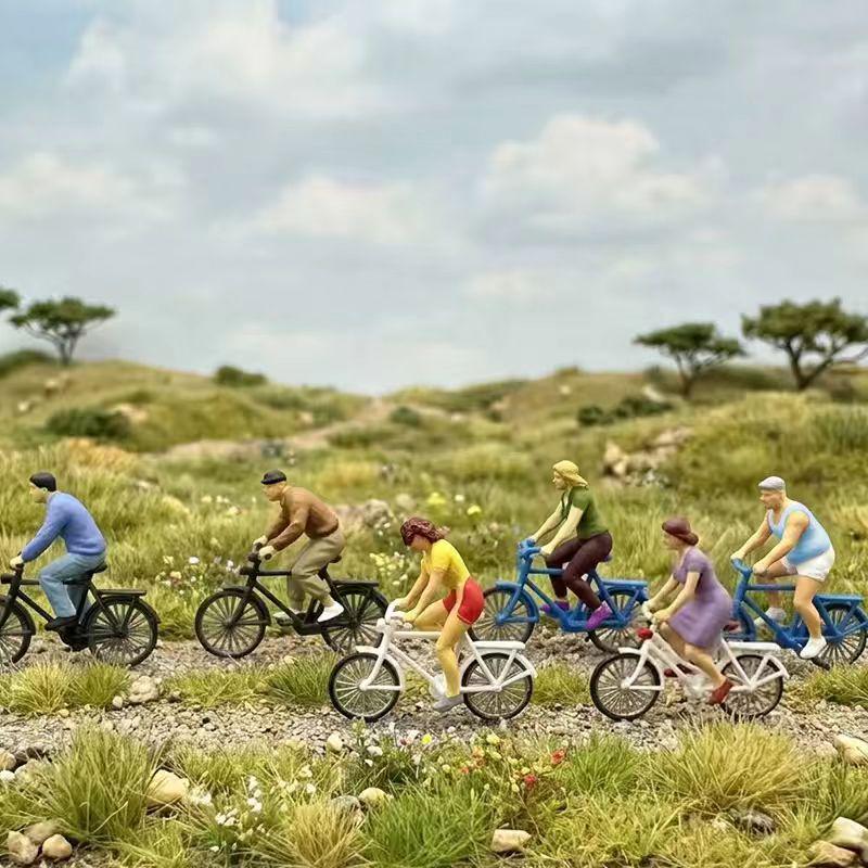 HO Scale 1:87 Miniature Cyclist Figure for Model Landscapes