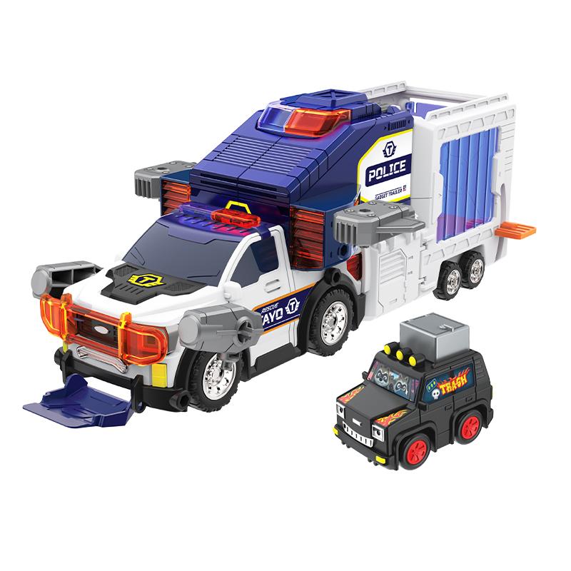 [pororomall] Tayo El Pequeño Autobús Policía SWAT Playset con Emergencia y Bomberos Minivehículo Doble Set