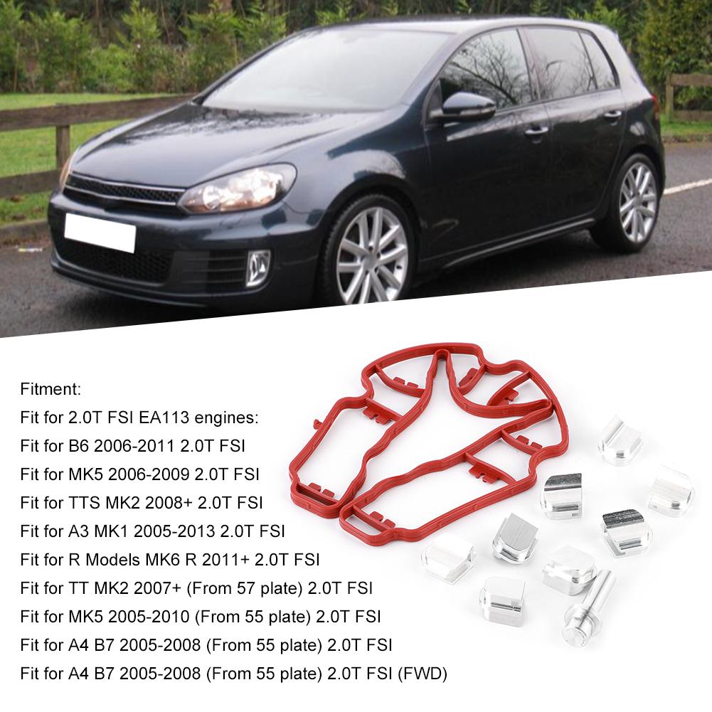 Aluminium Alloy Intake Manifold Delete Kit  Runner Flap Delete Removal Fit for TT A3 A4 2.0T FSI EA113 Engines