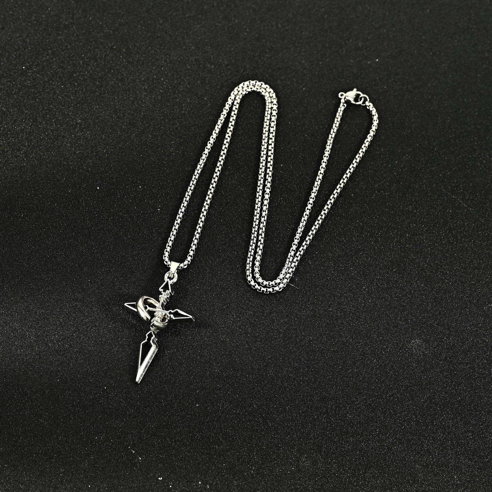 

Новое ожерелье с подвеской в виде креста, модные универсальные аксессуары для цепочек, подвеска с капюшоном, цепочка из титановой стали