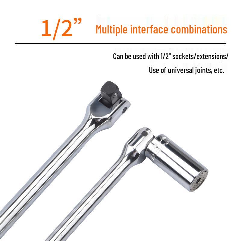 F-Handle Steering Fly Extension: Adjustable Head & Universal Bend Bar Socket Wrench
