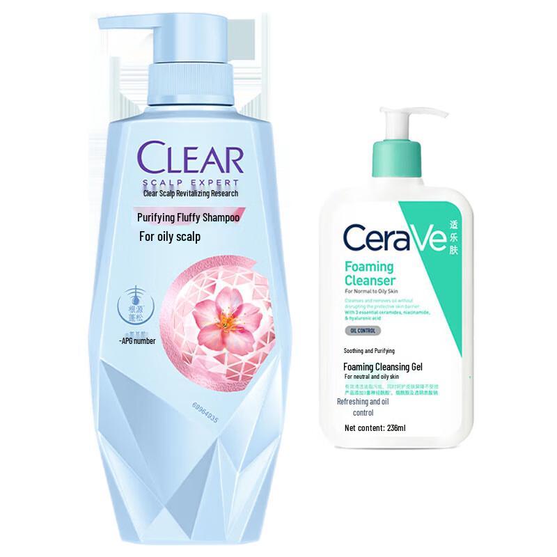 CeraVe Soothing Cleanser & Clear Shampoo Duo