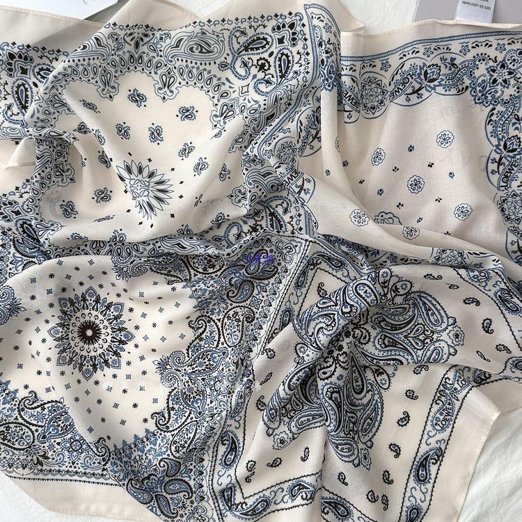 Cashew Flower Silk Scarf & Waist Cincher Belt for Women