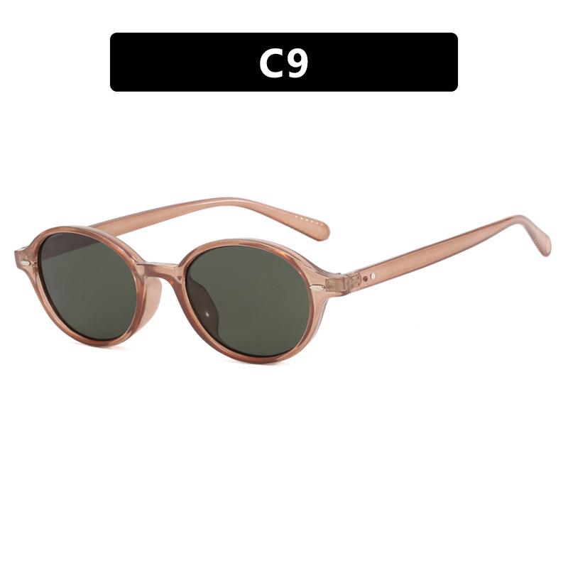 Retro Oval Nerd Glasses Frame with Prescription Option & Anti-Blue Light for Women