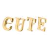 High Quality Classic Style Gold Letter A-Z Metal Brooch Women Men'S Lapel Pin Women'S Hat Scarf Backpack Badge Jewellery