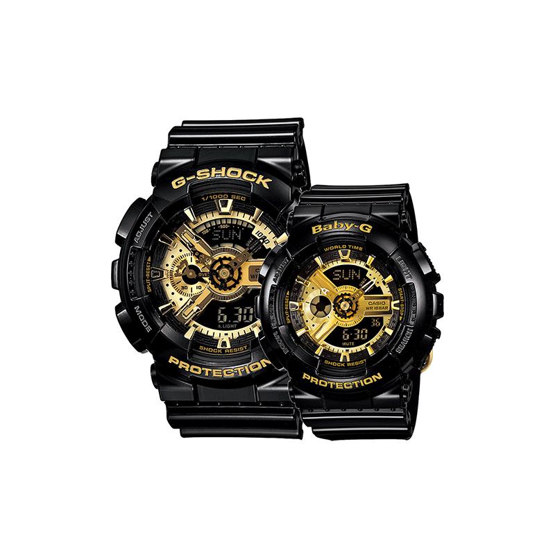 

Casio Trendy Sports Quartz Movement Resin Strap Japanese and Korean Watches Unisex Black Dial BA-110-1APR+GA-110GB-1APR чорний
