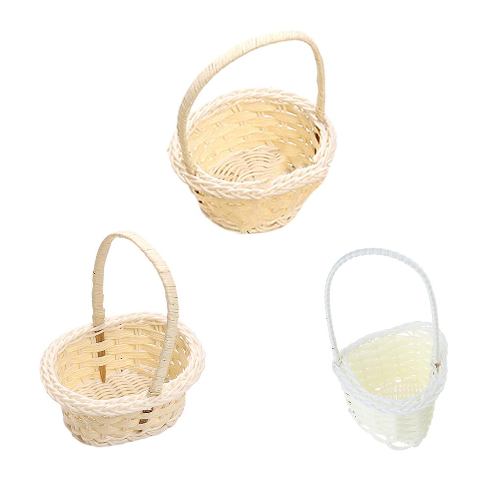 Multi Functional Storage Basket Wicker Flower Basket with Handles Handwoven Baskets Versatile Decoration Thoughtful Gift