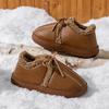 Retro lamb wool bag heel cotton slippers autumn and winter thick-soled velvet warm outer wear non-slip snow cotton shoes