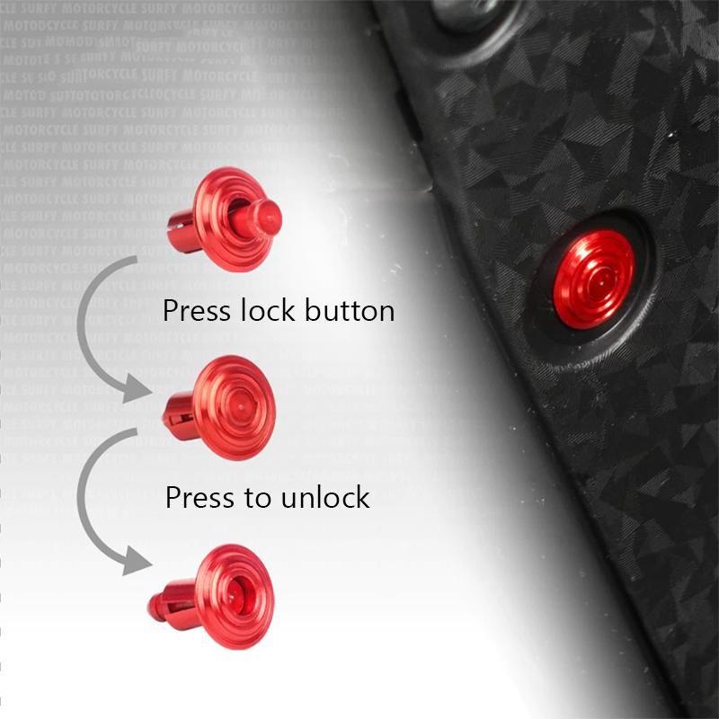 SEAMETAL 5 SZTUK 6mm Klamra Rozporowa do Motocykla Stop Aluminium Śruby Nakrętki do Pojazdów Elektrycznych Akcesorium do Wymiany Klamry Obudowy