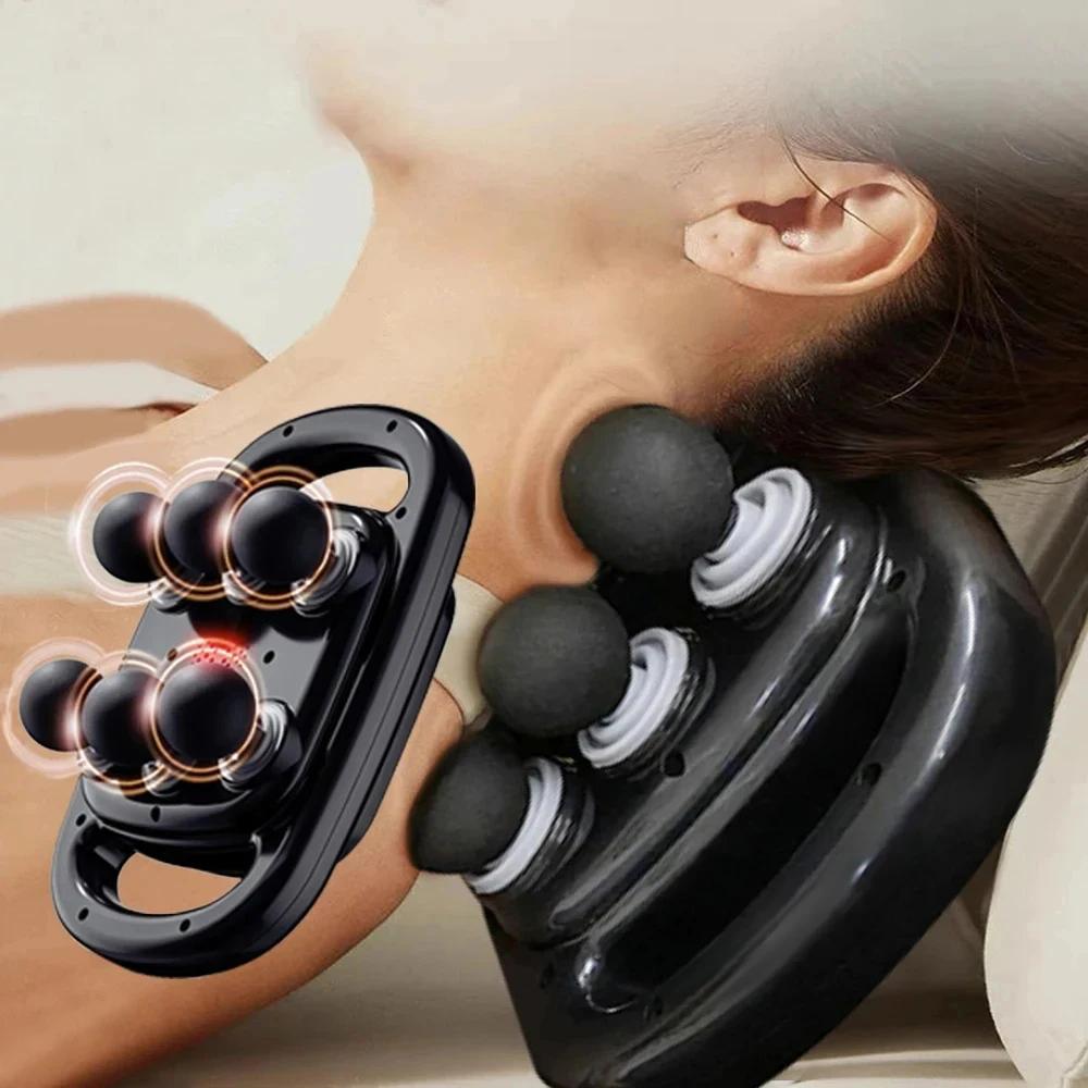 Durable And Safe 6-Head Muscle Massager For Deep Tissue Percussion & Relaxation Body Tension From Neck Shoulders Legs
