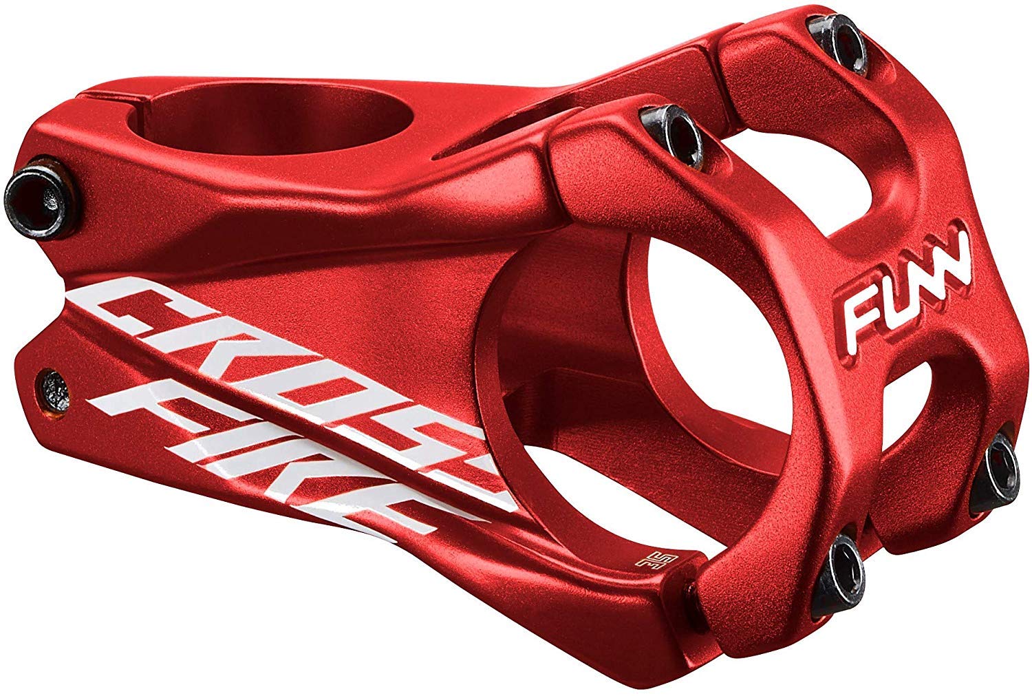 

Funn Crossfire Stem, 35mm Clamp Diameter, Durable and Lightweight for Bicycles and Mountain Bikes (50mm Length, Red)