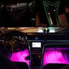 6M RGB LED Car Interior Neon EL Strip Bluetooth Phone Control Sound Active Light
