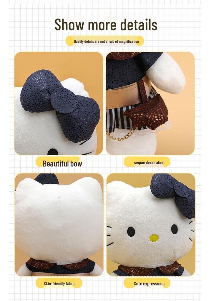 Hello Kitty Plush Doll with Bowknot - Adorable Gift & Sleep Companion for Girlfriends