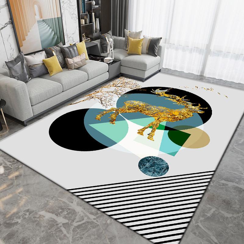 Druckteppich Wohnzimmer Große Fläche Rutschfester Teppich Schlafzimmer Zimmer Nachttischdecke Wohnkultur Zubehör