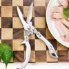 Odolné drůbeží nůžky s pružinovou rukojetí Nerezové kuchyňské nůžky na kuřecí žebra Ryby 4v1 Multifunkční nástroj s řezačkou kostí Otvírák lahví