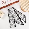Spring Hairbands New Headband Flower Printed Scarf Hair Bands Satin Silk Scarf Women Hair Ribbon