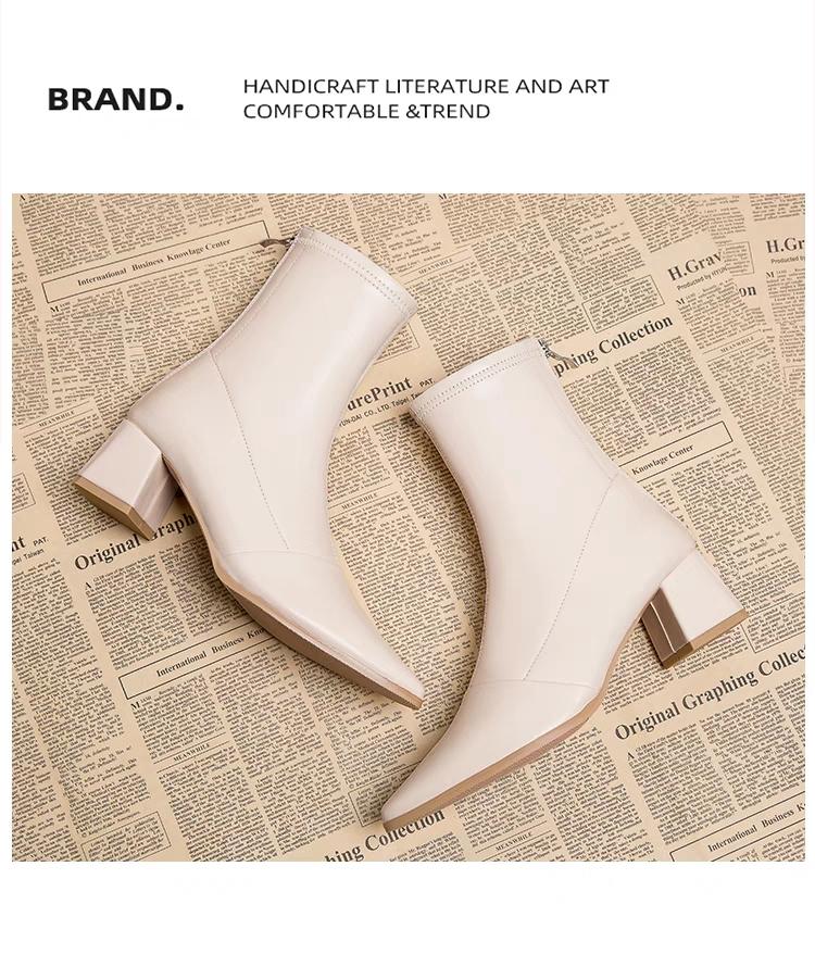 

Мода 2024 года, зима, новые однотонные плюшевые теплые универсальные удобные голые ботинки с застежкой-молнией сзади для женщин, короткие ботинки для женщин 40