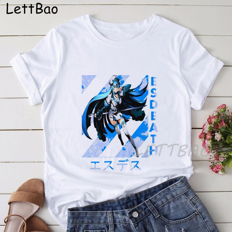 Akame Ga Kill T Shirt Akagame Ga Kill T Shirt Woman Short Sleeve Fashion Tee Shirt