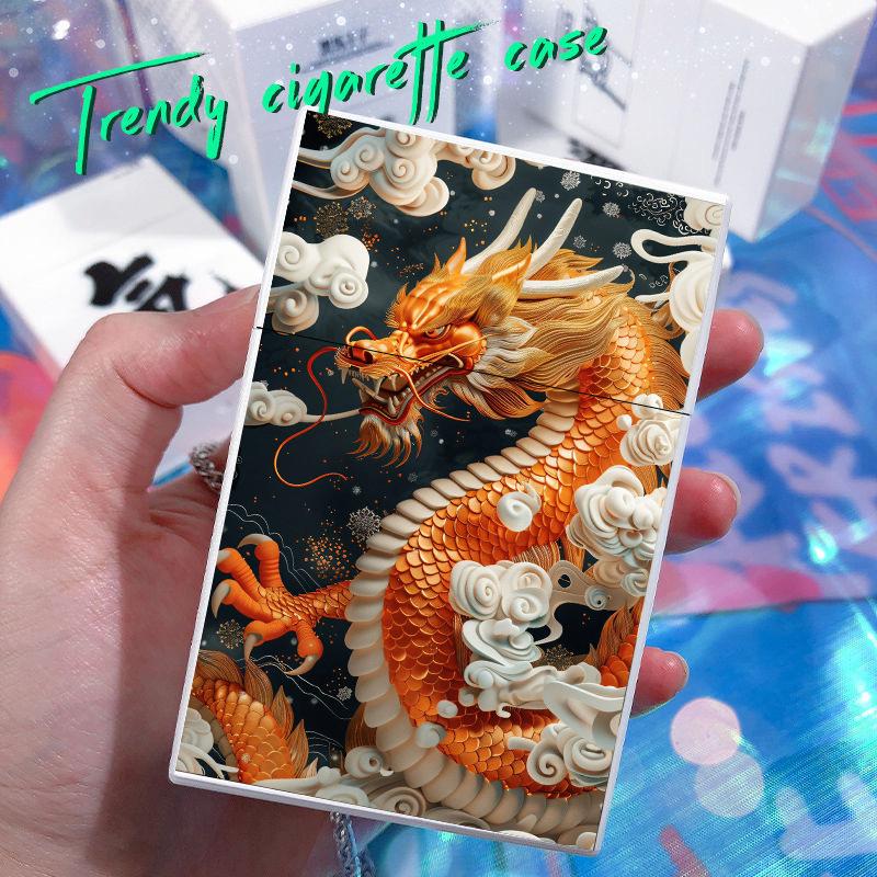 2025 New Creative Dragon Plastic Moisture-proof Cigarette case 20PCS Capacity For 8MM Cigarette box Holder Fashion Smoking Tool