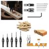Woodworking Countersunk Head Drill And Chamfering One Piece Hexagonal Handle Countersunk Fried Dough Twist Drill