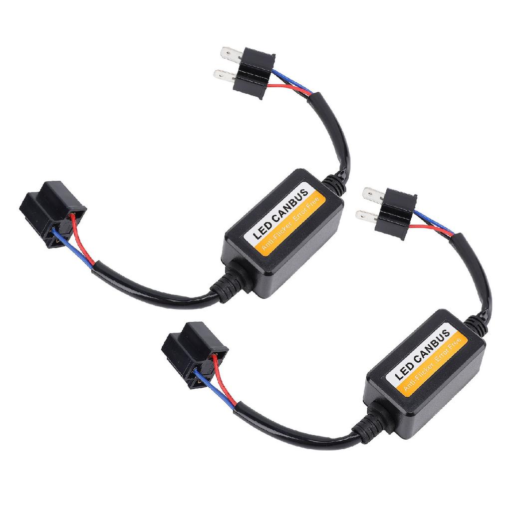 2ks H4 LED CANbus dekodér DC 9 až 16V Plug and Play Anti blikající LED dekodér s odporem světlometů