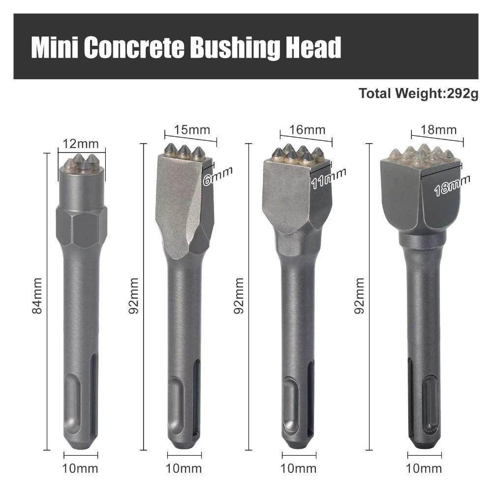 3/4/6/9 Tooth Electric Concrete Bushing Head Round Handle Electric Hammer Chisel Drill Concrete Bushing Head Cement Floor Chisel