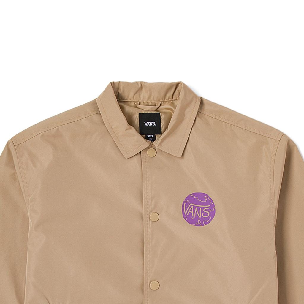 Vans Jacket With Logo Print And Single-Breasted Comfortable Loose Fit Kids Jackets Brown VN000KJ34MG