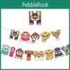 Colorful Paw Patrol Birthday Party Banners And Spirals Decorative Set For Kids