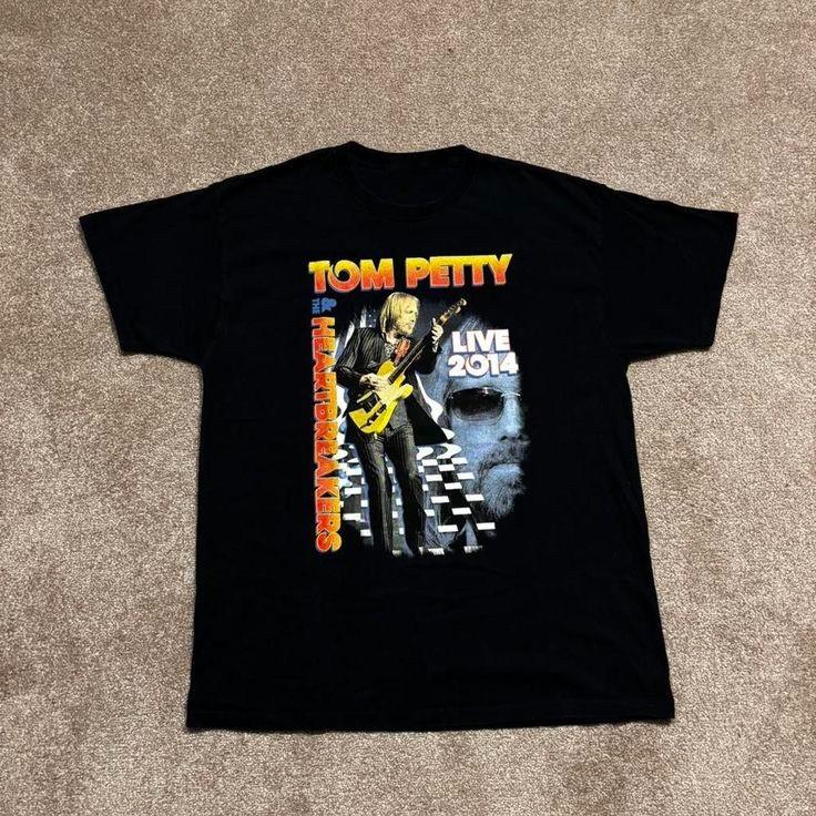 Black and yellow Tom Petty and the Heartbreakers 2014 shirt NI424 FREE SHIPPING M