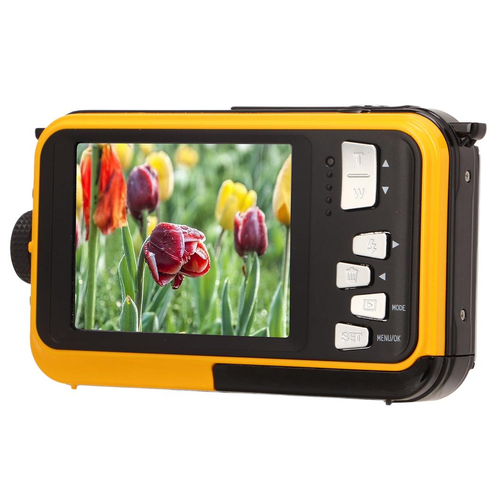 Full HD 2.7K 48MP 10ft Water Resistant Underwater Digital Camera 16X Digital Zoom Front Rear Double Screens Water Resistant Digital Camera