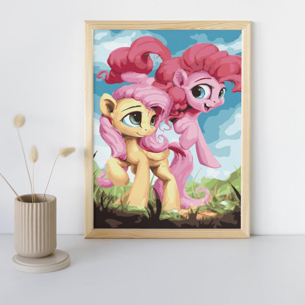 Malowanie Po Numerach Z Ramą Obrazy Do Malowania - Kucyki Pony 40X50 Cm