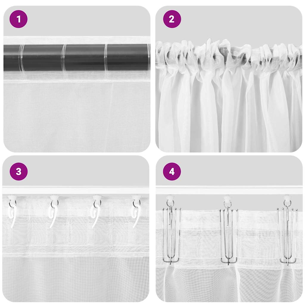Voile Curtains with Rod Pockets 2 pcs Burgundy