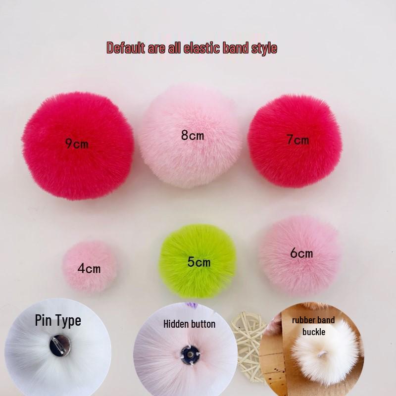 3cm 4cm 5cm Colored Imitation Rabbit Fur Pompon for Clothing, Bag Charms, Shoes & Hats DIY Decoration