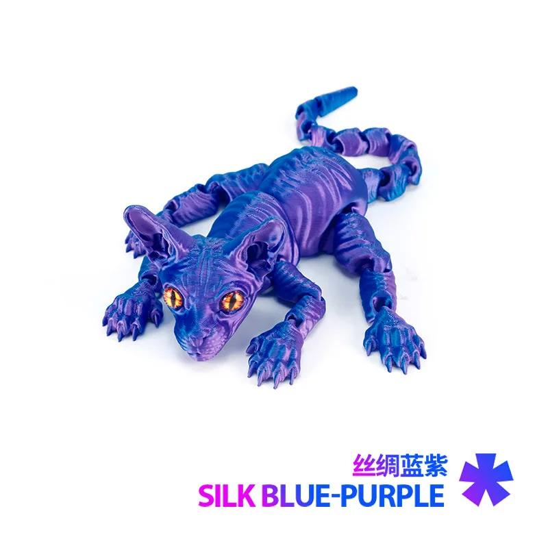 

Миниатюрная 3D-печатная модель лысой кошки и мыши, куклы, игрушки, фигурка животного, скульптура сфинкса, новое творчество, домашний декор Cat Mouse(Random)