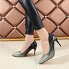 Pointed High Heel Stiletto Women's Shoes Sexy Patent Leather Gradient Color Single Shoes