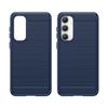 Pro Samsung Galaxy S23 FE Měkké TPU Kartáčovaný Kryt na Telefon Textura Uhlíkových Vláken Zadní Kryt Telefonu